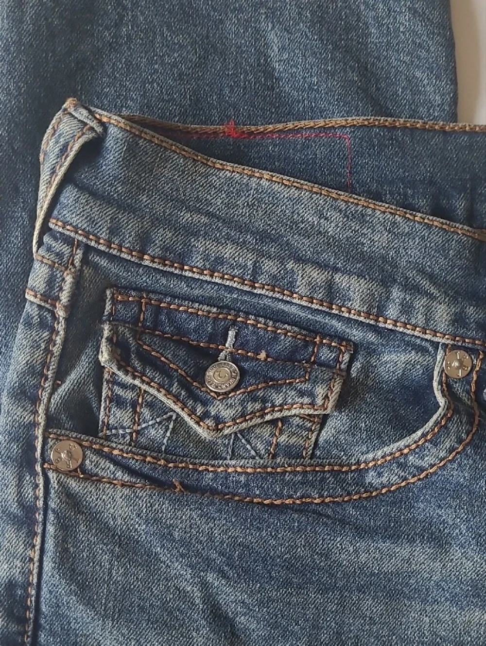 True Religion World Tour Geno Relaxed Slim Sraight Jeans 38x32. Blokecore.